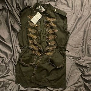 Zara women’s vest hunter green size medium